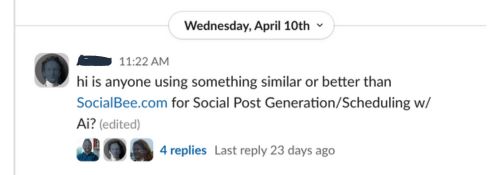 Agency questions: hi is anyone using something similar or better than SocialBee.com for Social Post Generation/Scheduling w/ Ai?