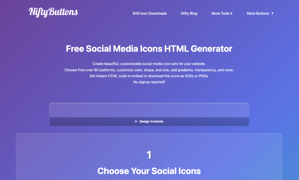 NiftyButtons - Free Customizable Icon Sets That Match